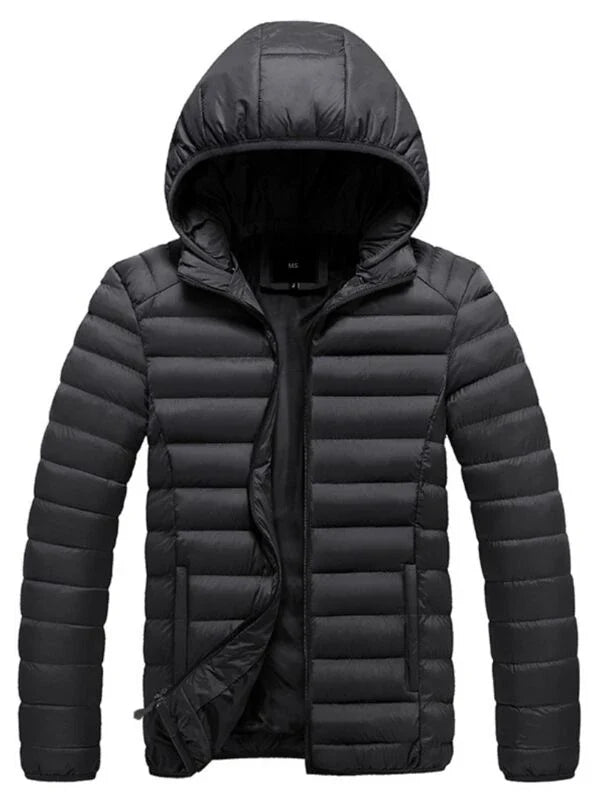 Jaqueta Masculina de Inverno Corta Vento e Frio de Nylon Acolchoada