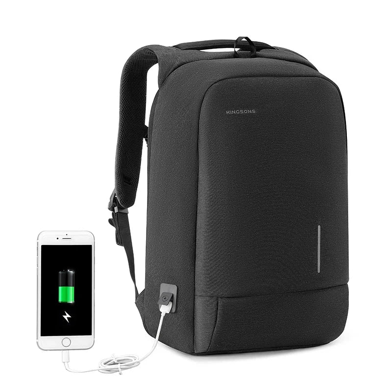 Mochila Anti-Roubo Kingsons Laptop com Carregamento USB