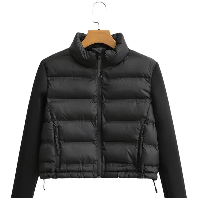 Jaqueta Feminina Top Puffer de algodão Acolchoada