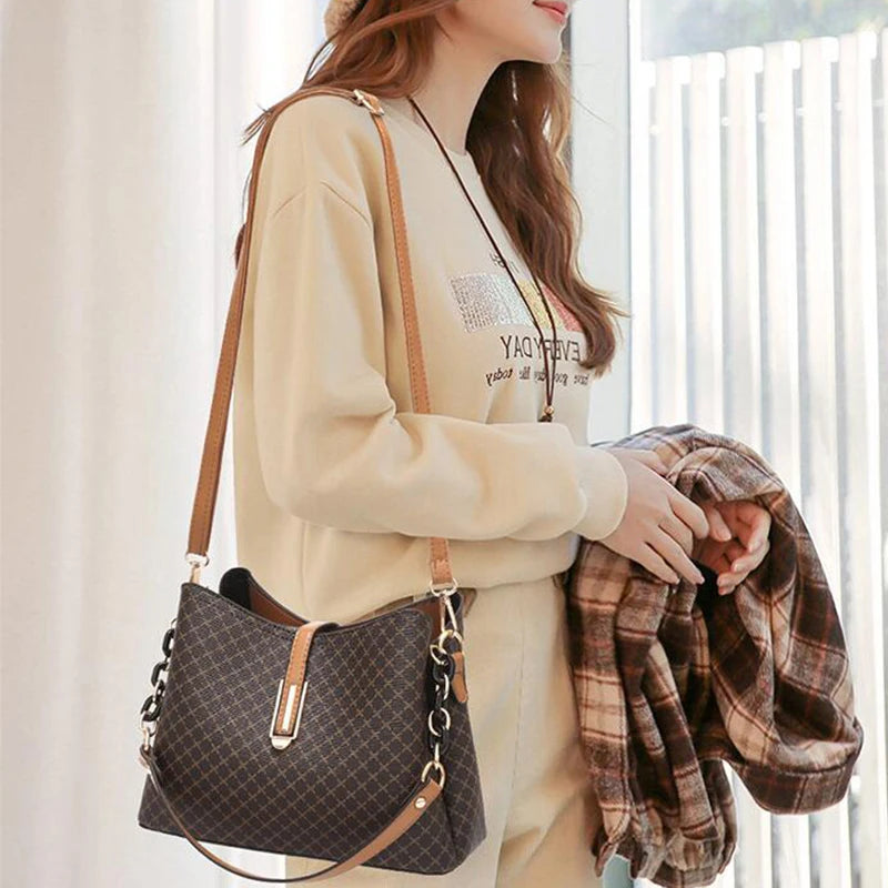 Bolsa Feminina Fashion Crossbody Vintage PU