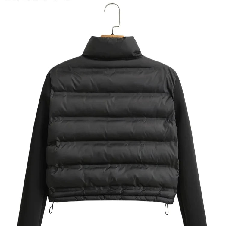 Jaqueta Feminina Top Puffer de algodão Acolchoada